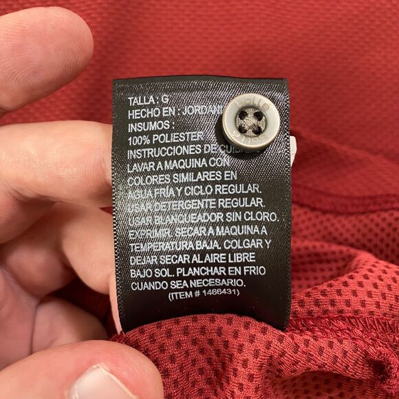 Bolle Men's Polo Shirt Red Short Sleeve Button Athletic Golf Size Large - Picture 8 of 8